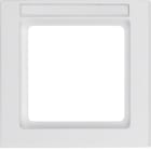 HAGER BOCCHIOTTI - Cornice singola Berker Q.3 bianco polare velluto 10516099