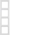 HAGER BOCCHIOTTI - Cornice quadrupla montaggio vert. con campo di scrittura Q.3 Bianco pol. velluto 10546099