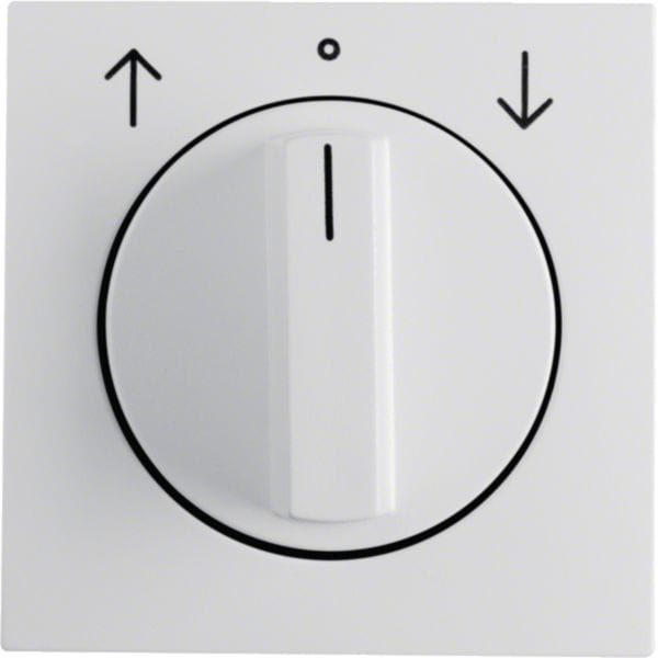 HAGER BOCCHIOTTI - Pezzo c.le con manopola x Commut. a manopola x venez., S.1/B.3/B.7 bianco polare