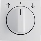 HAGER BOCCHIOTTI - Pezzo c.le con manopola x Commut. a manopola x venez., S.1/B.3/B.7 bianco polare