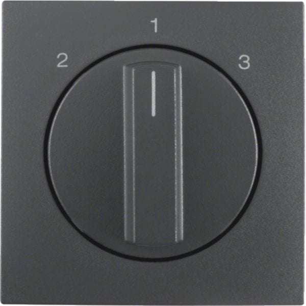 HAGER BOCCHIOTTI - Pezzo c.le con manopola x Commut. a 3 vie, senza pos. 0, S.1/B.3/B.7 antrac.