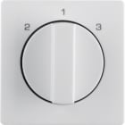 HAGER BOCCHIOTTI - Pezzo c.le con manopola x Commut. a 3 vie, senza posizione 0, Q.x Bianco pol. 1084608900