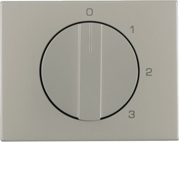 HAGER BOCCHIOTTI - Pezzo c.le con manopola x commutatore a 3 vie, con posizione 0, K.5 acciaio inox