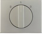 HAGER BOCCHIOTTI - Pezzo c.le con manopola x Commut. a 3 vie, senza posizione 0, K.5 acciaio inox