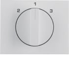 HAGER BOCCHIOTTI - Pezzo c.le con manopola x Commut. a 3 vie, senza posizione 0, K.1 Bianco pol. 1088710900