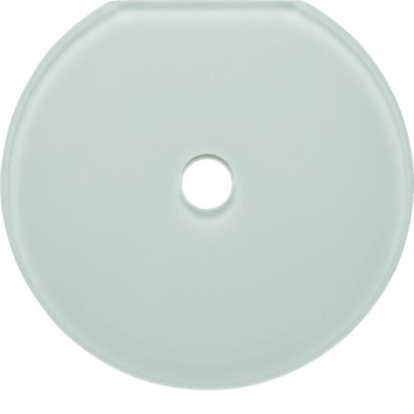 HAGER BOCCHIOTTI - Placca terminale in vetro per interruttore/pulsante a manopola Serie Glas 109409