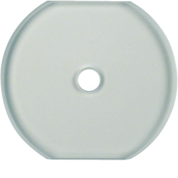 HAGER BOCCHIOTTI - Placca intermedia in vetro x int./pulsante a manopola Serie Glas chiaro lucido 1095