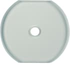 HAGER BOCCHIOTTI - Placca intermedia in vetro x int./pulsante a manopola Serie Glas chiaro lucido 1095