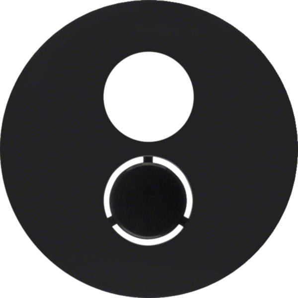 HAGER BOCCHIOTTI - Pezzo centrale per presa per altoparlanti Berker R.1/R.3 nero lucido 11962045