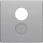 HAGER BOCCHIOTTI - Pezzo centrale x presa x altoparlanti Berker Q.1/Q.3 alu velluto, verniciato