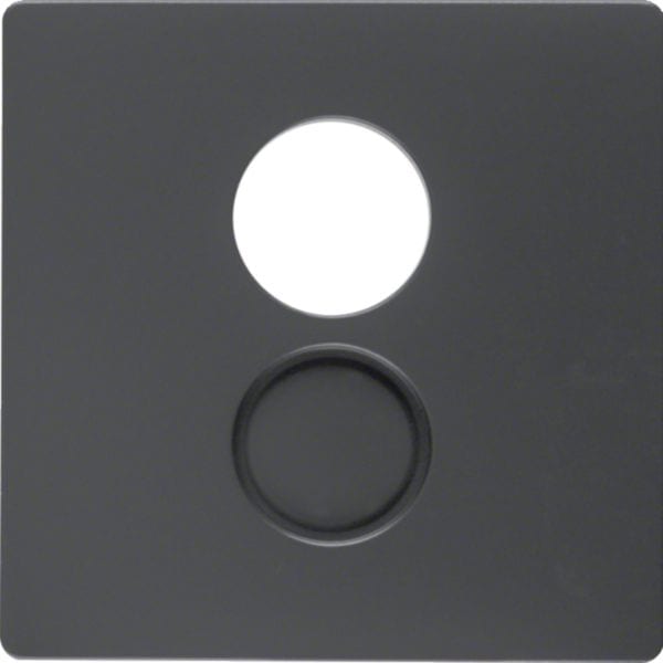 HAGER BOCCHIOTTI - Pezzo centrale per presa per altoparlanti Q.1/Q.3 antracite velluto, verniciato