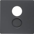 HAGER BOCCHIOTTI - Pezzo centrale per presa per altoparlanti Q.1/Q.3 antracite velluto, verniciato