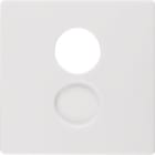 HAGER BOCCHIOTTI - Pezzo centrale per presa per altoparlanti Berker Q.1/Q.3 bianco polare velluto