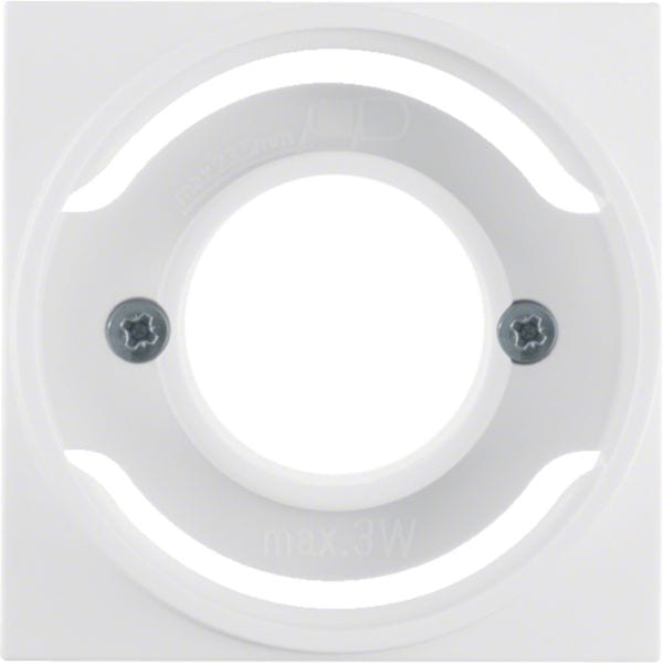 HAGER BOCCHIOTTI - Pezzo centrale per spia luminosa E14 Berker S.1/B.3/B.7?bianco polare opaco