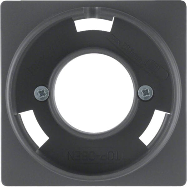 HAGER BOCCHIOTTI - Pezzo centrale x spia luminosa E14 Berker Q.1/Q.3 antracite velluto, verniciato 11986086