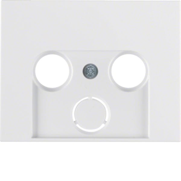 HAGER BOCCHIOTTI - Pezzo centrale per presa TV doppia/tripla Berker K.1 bianco polare lucido 12017019