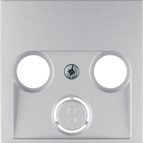 HAGER BOCCHIOTTI - Pezzo centrale per presa TV doppia/tripla Berker B.7 alu opaco, verniciato 12031404