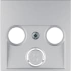 HAGER BOCCHIOTTI - Pezzo centrale per presa TV doppia/tripla Berker B.7 alu opaco, verniciato