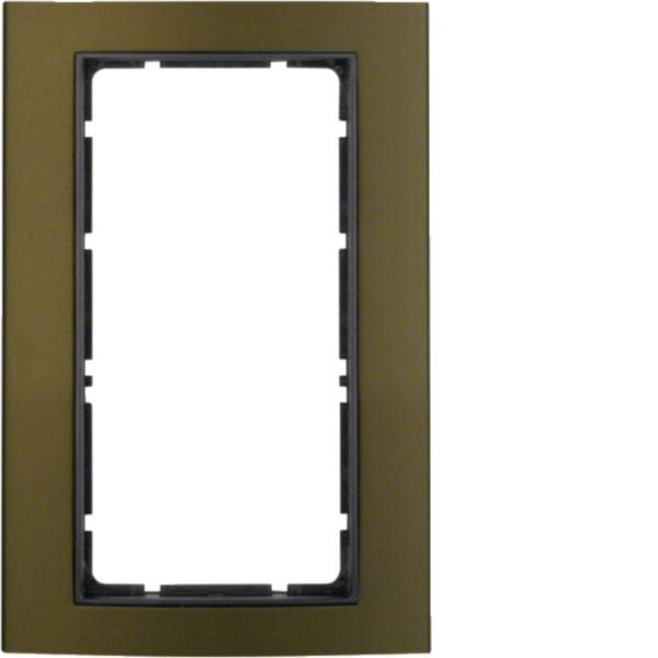 HAGER BOCCHIOTTI - Cornice con finestra grande Serie B.3 alu marrone/antrac.opaco, allum.anodizzato 13093001