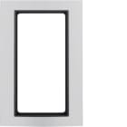 HAGER BOCCHIOTTI - Cornice con finestra grande Berker B.3 alu/antracite opaco, alluminio anodizzato