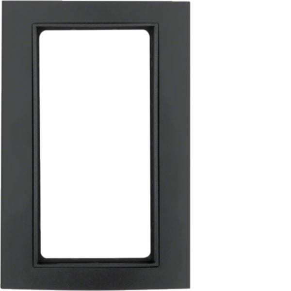 HAGER BOCCHIOTTI - Cornice con finestra grande B.3 alu nero/antracite opaco, alluminio anodizzato