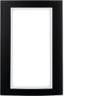 HAGER BOCCHIOTTI - Cornice con finestra grande Serie B.3 alu nero/Bianco pol. opaco, allum.anodizz.
