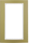 HAGER BOCCHIOTTI - Cornice con finestra grande Serie B.3 alu oro/Bianco pol. opac, allum.anodizzato 13093046