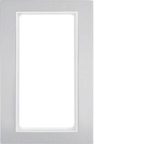 HAGER BOCCHIOTTI - Cornice con finestra grande B.3 alu/bianco polare opaco, alluminio anodizzato