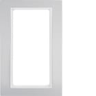 HAGER BOCCHIOTTI - Cornice con finestra grande B.3 alu/bianco polare opaco, alluminio anodizzato