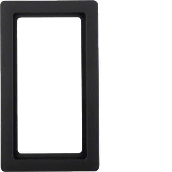 HAGER BOCCHIOTTI - Cornice con finestra grande Berker Q.1 antracite velluto, verniciato