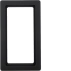 HAGER BOCCHIOTTI - Cornice con finestra grande Berker Q.1 antracite velluto, verniciato
