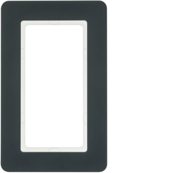 HAGER BOCCHIOTTI - Cornice con finestra grande Berker Q.7 antracite velluto, verniciato