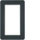HAGER BOCCHIOTTI - Cornice con finestra grande Berker Q.7 antracite velluto, verniciato