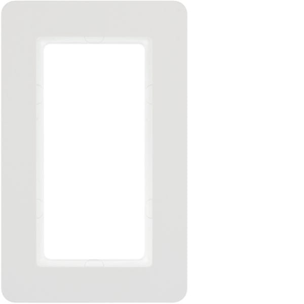 HAGER BOCCHIOTTI - Cornice con finestra grande Berker Q.7 bianco polare velluto, verniciato