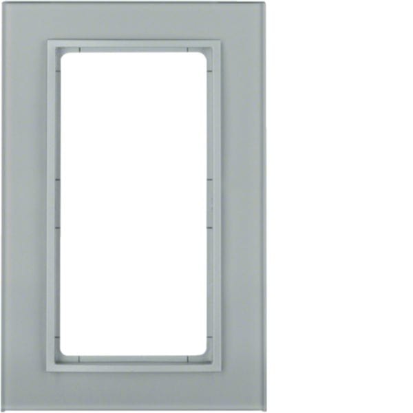 HAGER BOCCHIOTTI - Cornice in vetro con finestra grande Berker B.7 vetro alu/alu opaco, verniciato