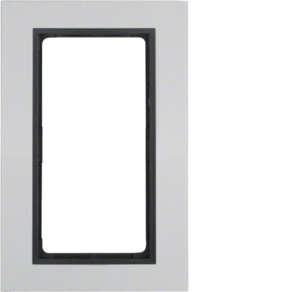 HAGER BOCCHIOTTI - Cornice con finestra grande Berker B.7 alu/antracite opaco, alluminio anodizzato