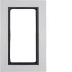 HAGER BOCCHIOTTI - Cornice con finestra grande Berker B.7 alu/antracite opaco, alluminio anodizzato