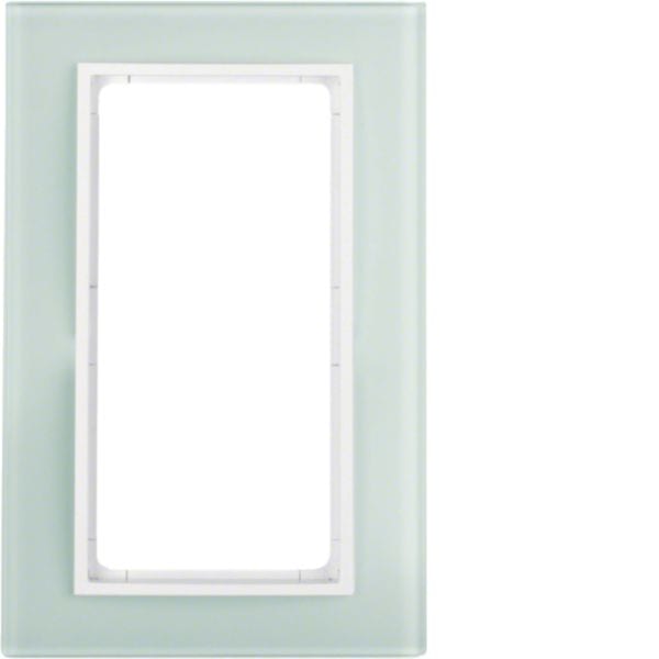 HAGER BOCCHIOTTI - Cornice in vetro con finestra grande B.7 vetro bianco polare/bianco polare opaco