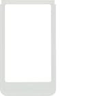 HAGER BOCCHIOTTI - Cornice design rotonda, versione grande accessorio vetro bianco polare