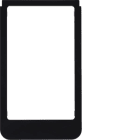 HAGER BOCCHIOTTI - Cornice design rotonda, versione grande accessorio nero lucido