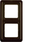 HAGER BOCCHIOTTI - Cornice doppia wg UP IP44 marrone lucido 132901