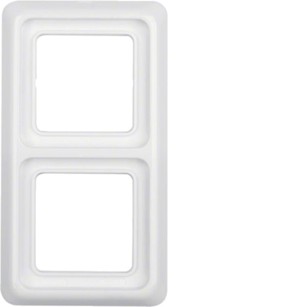 HAGER BOCCHIOTTI - Cornice doppia wg UP IP44 bianco polare lucido 132909