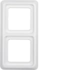HAGER BOCCHIOTTI - Cornice doppia wg UP IP44 bianco polare lucido 132909