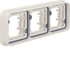 HAGER BOCCHIOTTI - Cornice tripla x montaggio da incasso orizzontale Berker W.1 bianco polare opaco 13303502
