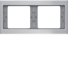 HAGER BOCCHIOTTI - Cornice doppia per montaggio orizzontale Berker K.5 alu, alluminio anodizzato