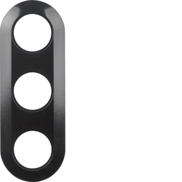 HAGER BOCCHIOTTI - Cornice tripla Serie 1930 nero lucido 138131