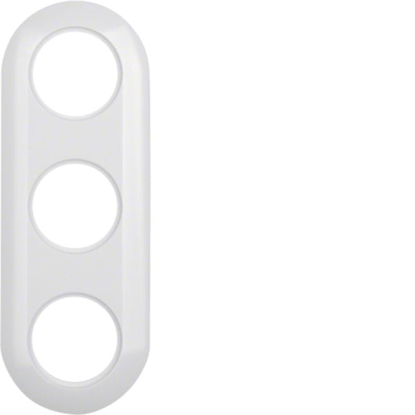 HAGER BOCCHIOTTI - Cornice tripla Serie 1930 bianco polare lucido 138139