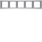 HAGER BOCCHIOTTI - Cornice quintupla x montaggio orizzontale Berker K.5 alu, alluminio anodizzato 13937003