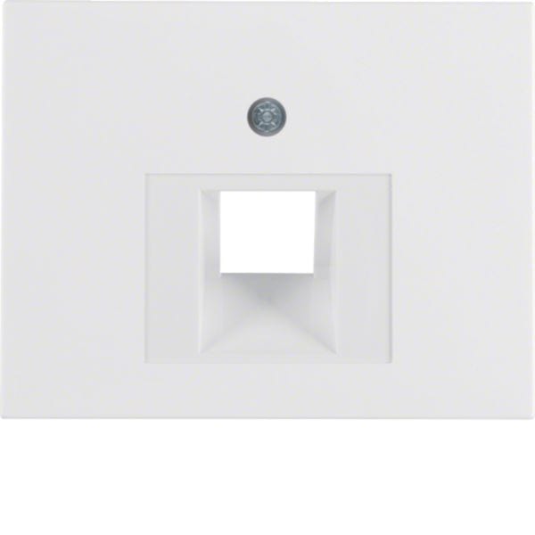 HAGER BOCCHIOTTI - Pezzo centrale per presa RJ universale Berker K.1 bianco polare lucido 14077009