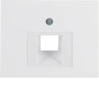 HAGER BOCCHIOTTI - Pezzo centrale per presa RJ universale Berker K.1 bianco polare lucido 14077009